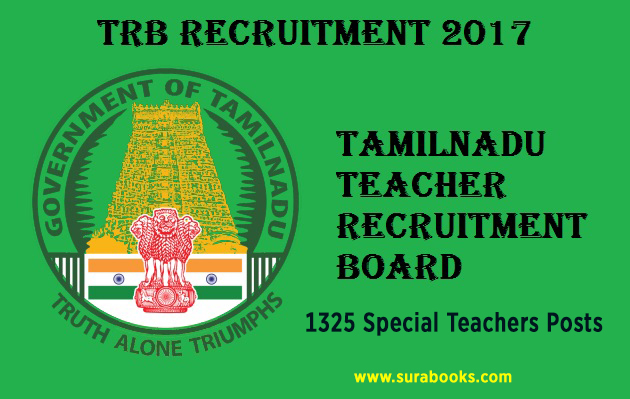 TRB Recruitment 2017 1325 Special Teachers Posts
