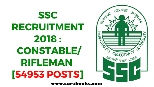 SSC Recruitment 2018 54953 Constable (GD) Posts